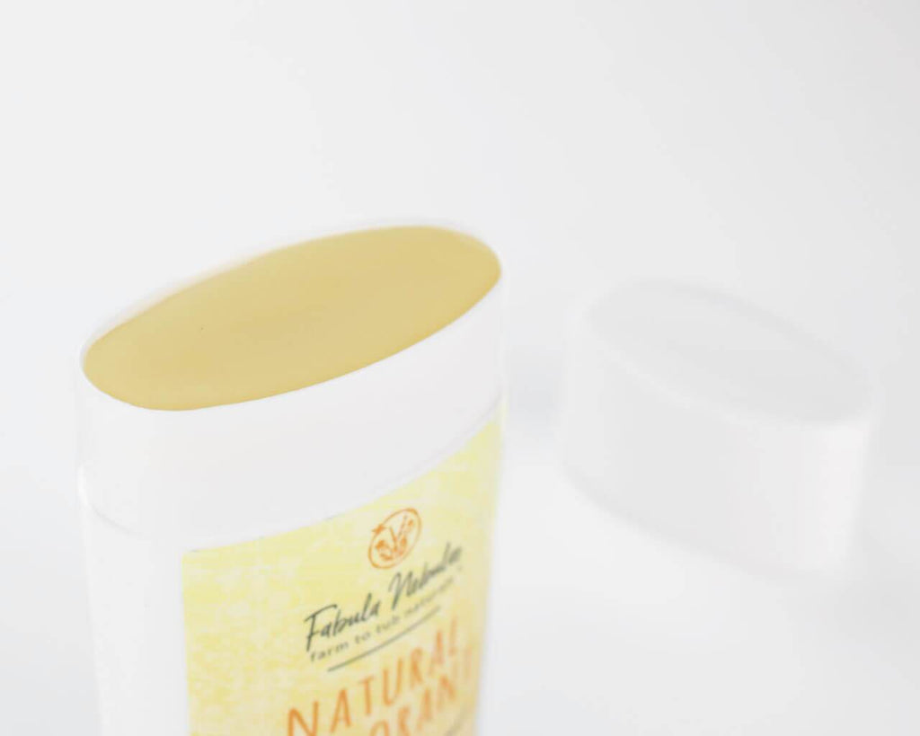 Travel size of our Natural Baking Soda Free Deodorant (grapefruit + bergamot)  - Fabula Nebulae