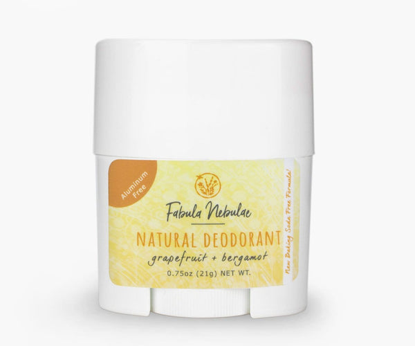 Travel size of our Natural Baking Soda Free Deodorant (grapefruit + bergamot)  - Fabula Nebulae
