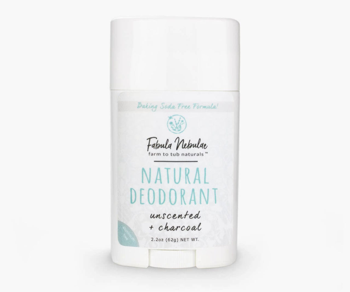 Natural Baking Soda Free Deodorant (Unscented + Charcoal) Fabula